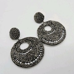 Kenneth Lane Seed Bead Earrings Dangle Pierced Beaded Chandelier Boho 3.5 in