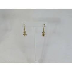 Vintage Bead Drop Dangle Gold Tone Pierced Earrings Beaded 52620