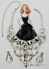 🔥Vintage Style Red Bib Necklace Earrings Set Not Signed (was $110.)