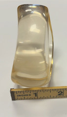 Vintage Clear Lucite Acrylic Chunky Bangle Bracelet Transparent Champagne MCM