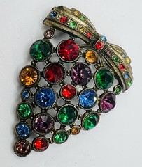 Art Deco Fruit Salad Brooch – C Clasp – no missing stones!