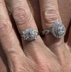 ESTATE MASSIVE 1CT CENTER EUROPEAN CUT NATURAL DIAMOND ENGAGEMENT RING PLATINUM