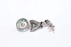14K White Gold Over 2CT Round Lab Created Diamond Art Deco Vintage Drop Earring