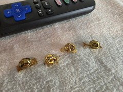 Lot of 4 Vintage Gold Tone Lapel Pins Tie Tacks Alligator Shark Scorpion Bar