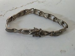 Vintage FAS Sterling Silver 925 XO Hugs and Kisses Bracelet