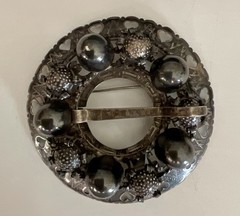 Antique Sterling Silver Latvian Sakta Brooch Pin signed J. Betins Riga, Latvia