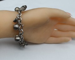 Antique 1920’s Mexico Sterling Silver Chain Bracelet (pre-Eagle marks) jingles