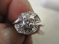 Victorian Diamond Ring, European Cut, .42 Ct Center,Bypass Mtng,WOWZA RING $1119
