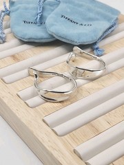 Vintage Elsa Peretti Tiffany & Co Sterling Silver Minimalist Hoop Earrings Rare
