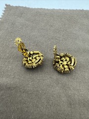 1950’s HOLLYCRAFT signed Multicolor Pastel Rhinestones Earrings READ
