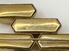 Vintage 1/20 14K Gold Geometric Hobé Pin, Signed