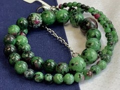 Vtg Semi Precious Stone Jewelry Lot Necklace Bracelet Multicolor Stones