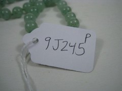 Vintage Jade Butterfly Necklace Jadeite Green Beaded 26 in Beaded Pendant Tassel