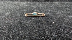 Antique Lingerie Pin with Turquoise inset –