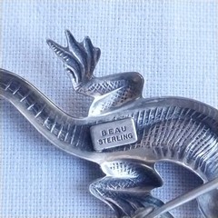 Beau Sterling Silver Reptile/ Lizard Brooch 2 1/4″