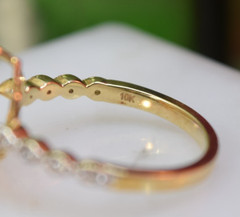 Vintage 10K Diamond Semi Mount Ring Setting sz 7.2