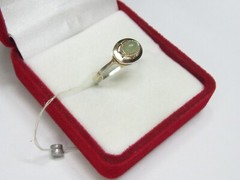 Vintage USSR sterling silver ring 925, nephritis, 1,82 gr, ring size 4,5.