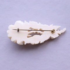 Antique Vintage Carved Cow Bone Rose Brooch Flowers – NO TARIFF
