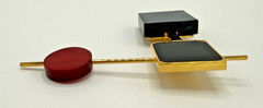 2015 MARNI Modernist Resin & Gold-Tone Metal Brooch Pin, Consuelo Castiglio Era