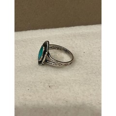 Vintage Navajo Sterling Silver Turquoise Ring, Native American Southwest Jewelry