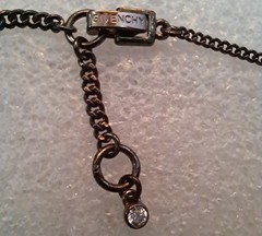 Givenchy Gold Silk Frontal Necklace Rhinestones Amber Pale Pink & White Stones