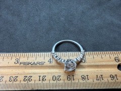 3.51g Vintage Sterling Silver 925 Oval Faceted Sparkling Ring Size 11 M