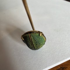 Antique Victorian Egyptian Revival Scarab Jewel Beetle Stick Pin circa 19th Cent
