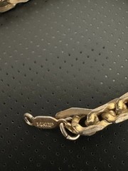 Vintage Bold Chunky 14KGP 23″ Chain Necklace. Foldable Links. From Flat to 4mm.