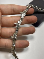 Vintage Marcel Boucher All Around Rhinestone Silver Collar Necklace 7890N