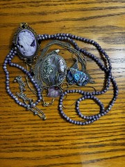 Lot of Purple Themed Vintage and Modern Jewelry