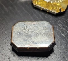 VTG 6 Chunky Amber Gold Chrome Lucite Resin Acrylic Costume Jewelry Pieces