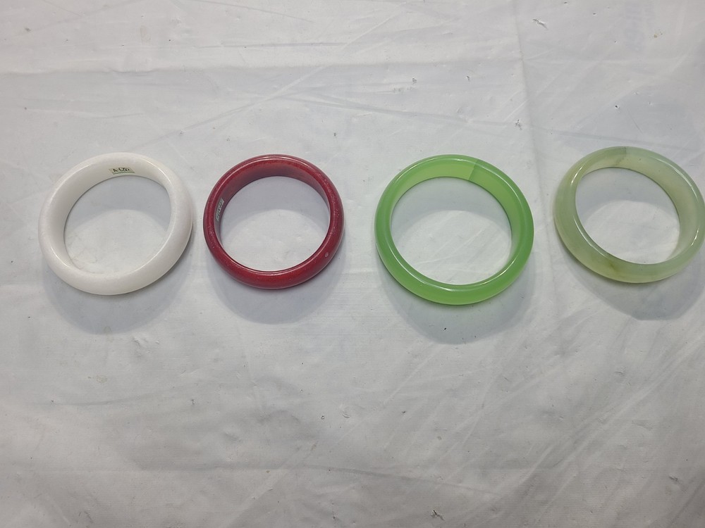 Lot Of 4 Vintage Stone Bracelets