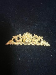 Vintage Rose Sconce 22K Gold Plated Brass Stamping for Jewelry/Craft/Decoration