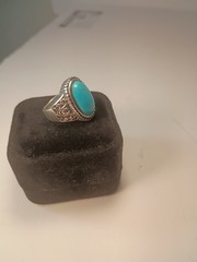 🔥Vintage Sterling Silver Turquoise Ring Size 7.5 Beautiful Priced to Sell 🔥