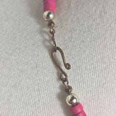 Bohemian-Style Statement Necklace Bright Pink & Colorful Multicolor Heishi Beads