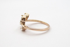 0.48CTW Marquise Shape Diamond Leaf Design Ring 14 Karat Rose Gold Size 6.5