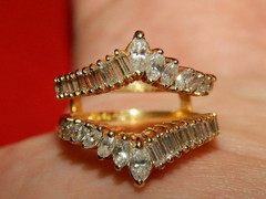 3.00Ct Baguette Cut Lab-Created Enhancer Women Band Ring 14k Yellow Gold Plated