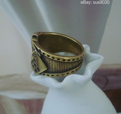 Solid Brass Magician Poker Ring US Size 11 (21MM)