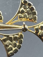 Unmarked Rhinestone Elegant Brooch / Pin (Loose Back) See Pics