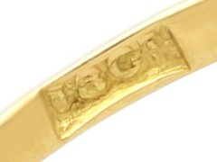 1.50Ct Sapphire and 0.24Ct Diamond 18k Yellow Gold Dress Ring Circa 1930