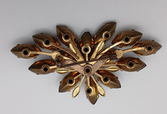 Vintage Jet Black Rhinestone Gold tone Brooch MCM