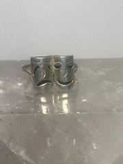 Tragic comic ring size 5.50 sterling silver tragedy comedy theatrical band theat