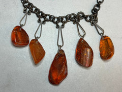 NATURAL OLD ANTIQUE COGNACK BALTIC AMBER NECKLACE 35,7 gr