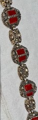 Antique 1906-1910 THEODOR FAHRNER Carnelian & 935 Sterling Silver Bracelet