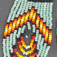 Tribal Earrings Seed Bead Handmade Multicolor Native American Boho Dangle 3” USA