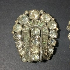 Pair Eisenberg Original Brooch Fur Clip (2) Large Vintage Jewelry Brooches