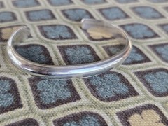Vintage IC Sterling Silver Hand Wrought Cuff Bracelet Attributed James Curtis