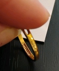 Vintage ESPO Esposito Sz 8.25 14K Gold Electroplate Pre-owned Spinel(?) Ring!