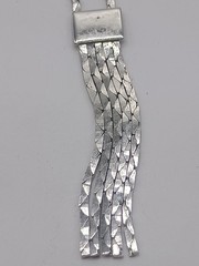 Vintage Signed AVON Y Drop Necklace Silver Tone 17″ 1970-80 Vintage Spring Ring