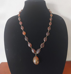 Vintage Bultic Amber Graduated Nuggets Wire Wrapped Necklace 24” 26g